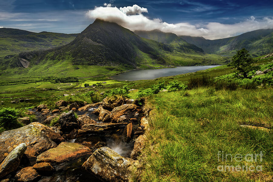 National Parks Photograph - Tryfan Mountain And Llyn Ogwen by Adrian Evans