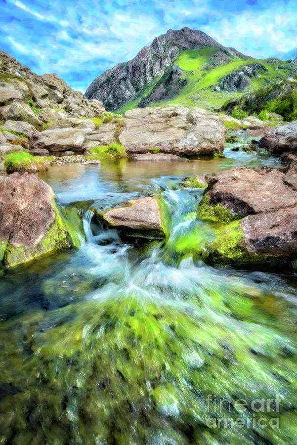 Tryfan Mountain Stream Art Photograph by Adrian Evans