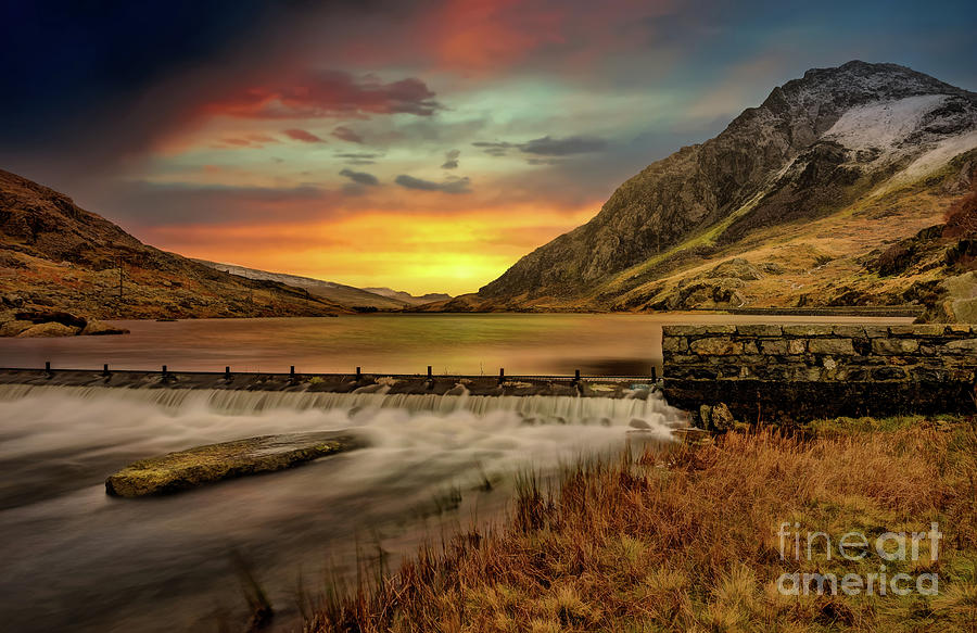 Tryfan Mountain Sunset Snowdonia Photograph by Adrian Evans
