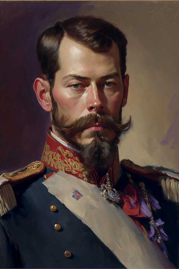 Tsar Nicholas II - A Royal Portrait Digital Art by Kai Saarto
