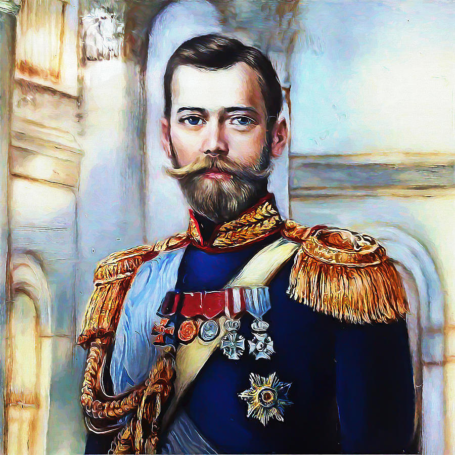 Tsar Nicolas II Romanov Painting by Nenad Vasic