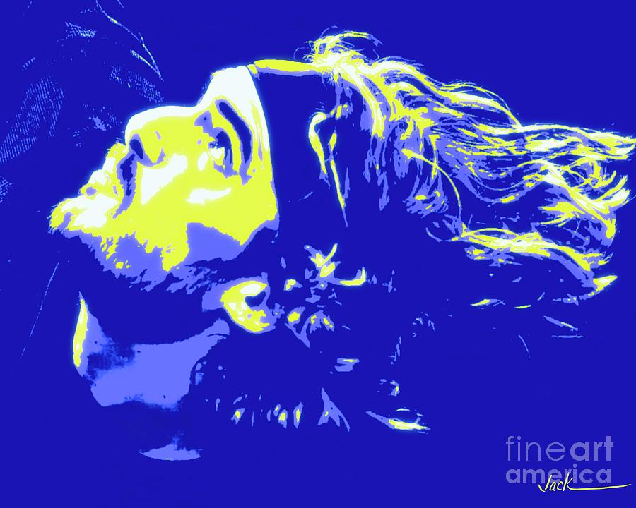 Tennis Painting - Tsitsipas Serve by Jack Bunds Tennis Painting - Tsitsipas Serve by Jack Bunds