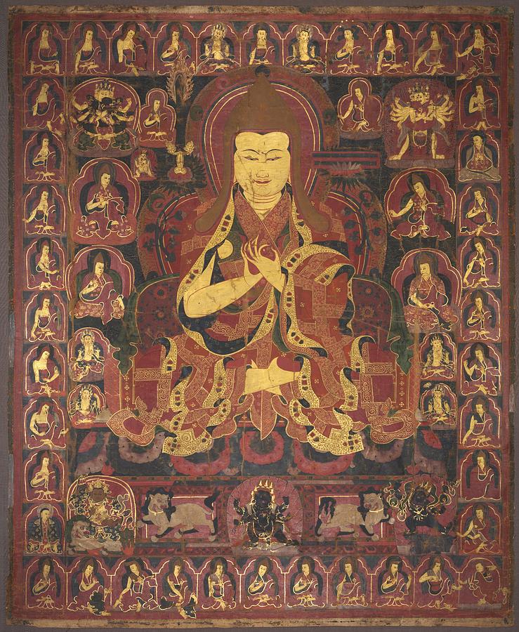 Tsong Khapa Founder of the Geluk Order Painting by Central Tibet mid ...