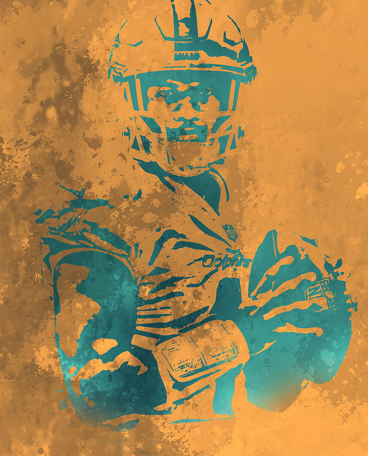 Dolphins Mixed Media - Tua Tagovailoa Miami Dolphins Team Name Pixel Art 1 by Joe Hamilton Dolphins Mixed Media - Tua Tagovailoa Miami Dolphins Team Name Pixel Art 1 by Joe Hamilton