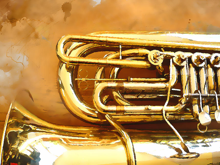 Music Mixed Media - Tuba Collection by Marvin Blaine