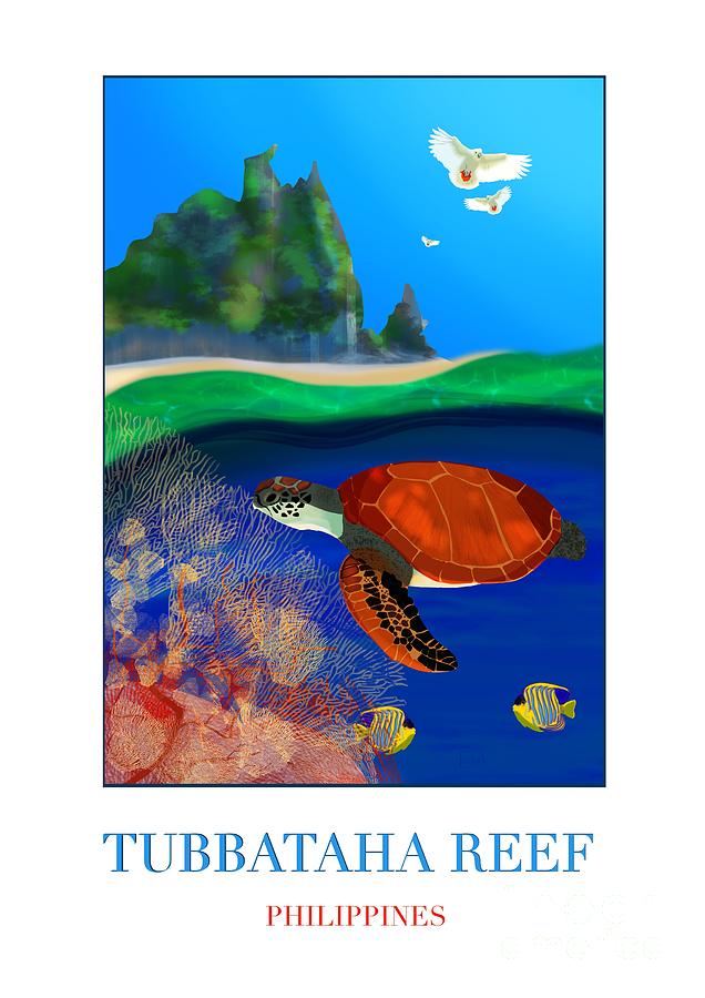 Tubbataha Reef Philippines Digital Art by Lidija Ivanek - SiLa