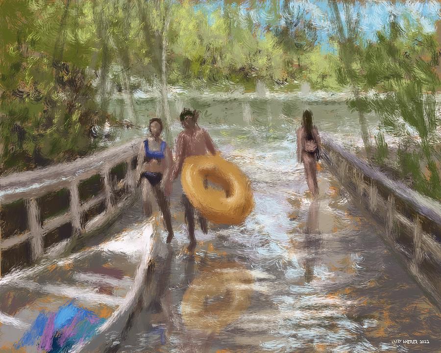 Tuber Exit Painting by Larry Whitler