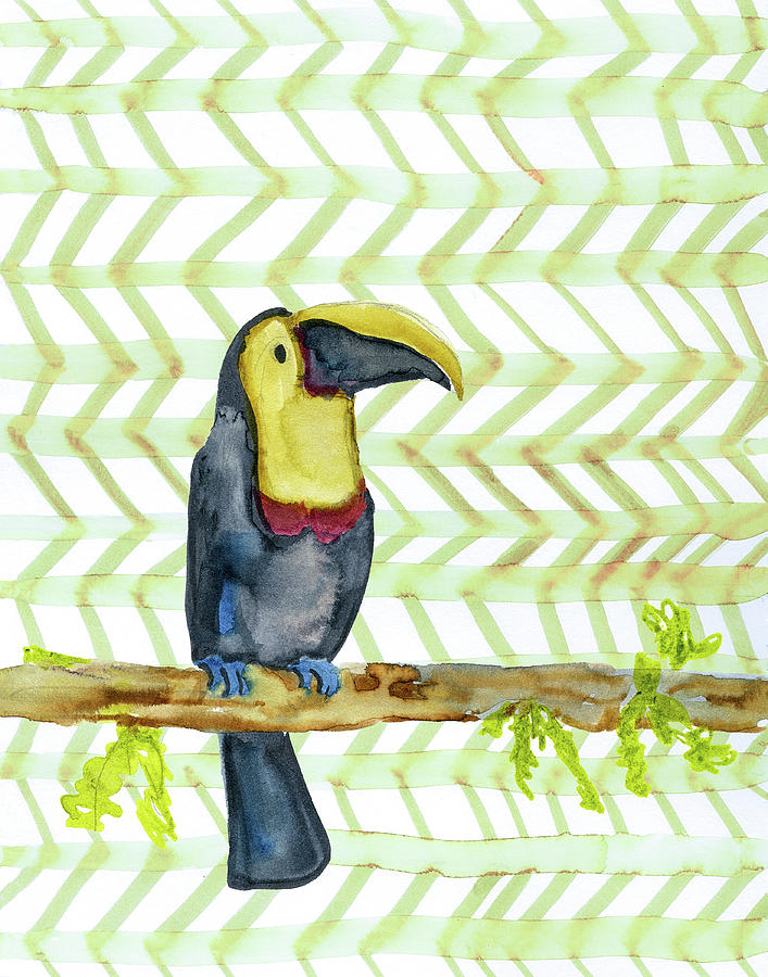 Tucan Bird Painting by Blenda Studio