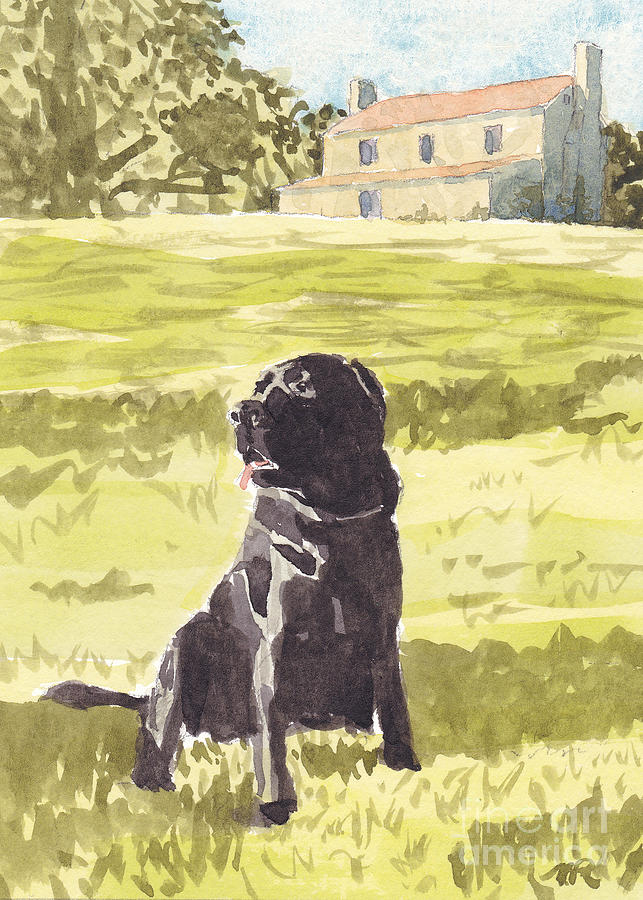 Tucker at Goshen Farm Painting by Mike Robinson