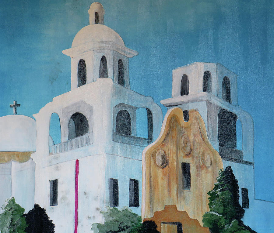 Tucson Church Two Painting by Ted Clifton