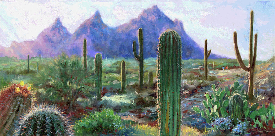Landscape Painting - Tucson Desert by Frank Robert Dixon Landscape Painting - Tucson Desert by Frank Robert Dixon