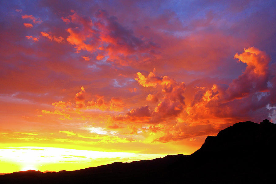 Tucson Mountain Sunset, August 10th, 2023 Photograph by Douglas Taylor