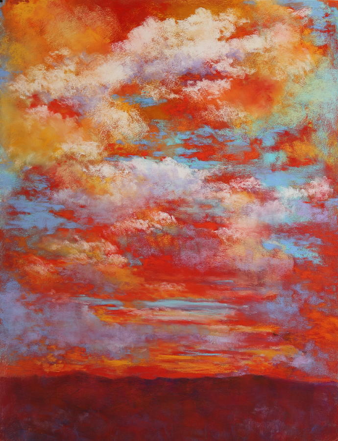 Tucson Sunset 2 Pastel by M Diane Bonaparte