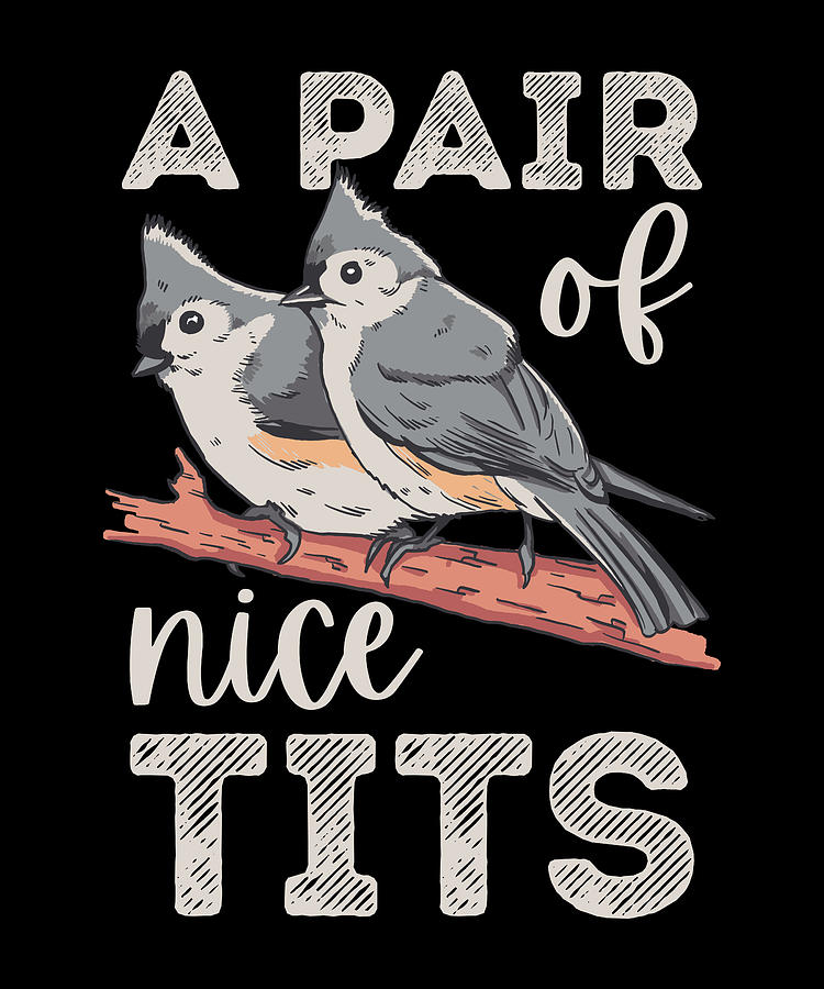 Tufted Titmouse A Pair Of Nice Tits Bird Fan T Digital Art By P A Fine Art America