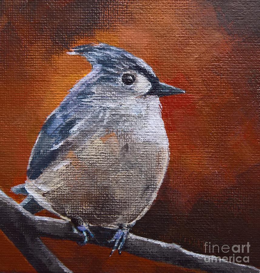 Tufted Titmouse Painting by Lisa Dionne