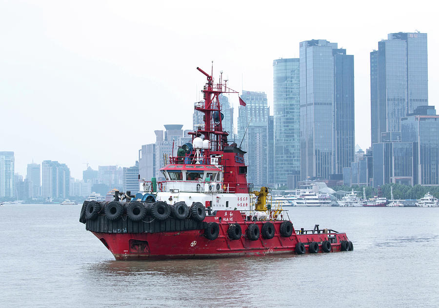 Tugboat in the city of Shanghai, China Photograph by Anita Gendt van ...