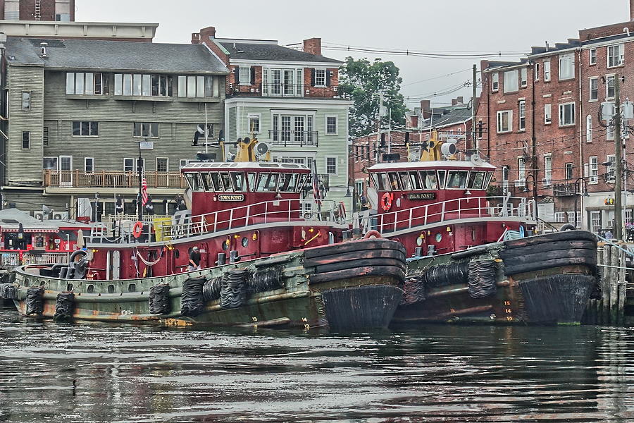 Tugboats in Portsmouth NH Photograph by Patricia Caron