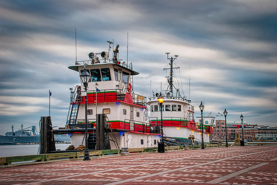 Tugs in Baltimore Photograph by Mark Dodd