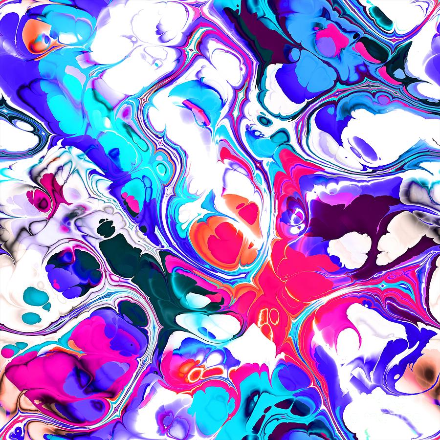 Tukiman - Funky Artistic Colorful Abstract Marble Fluid Digital Art Digital Art by Sambel Pedes