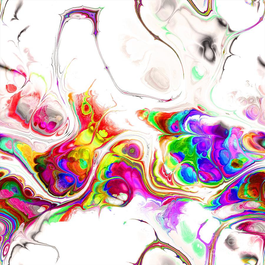 Tukiyem - Funky Artistic Colorful Abstract Marble Fluid Digital Art Digital Art by Sambel Pedes