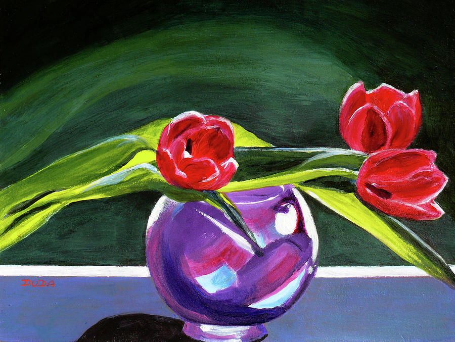 Tulip Arabesque Painting by Susan Duda