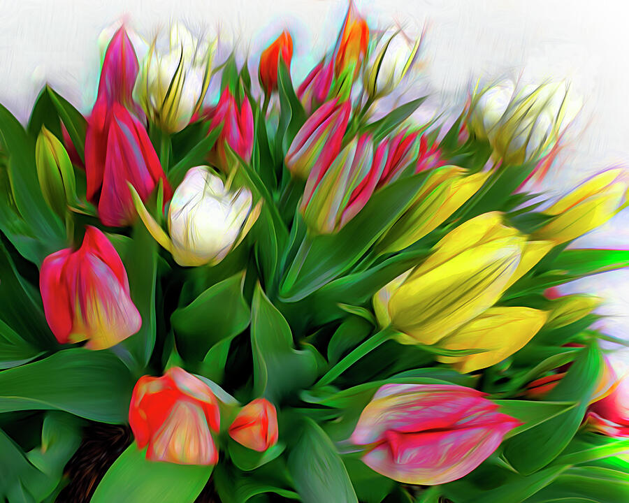 Tulip Bouquet  Photograph by Ann Powell