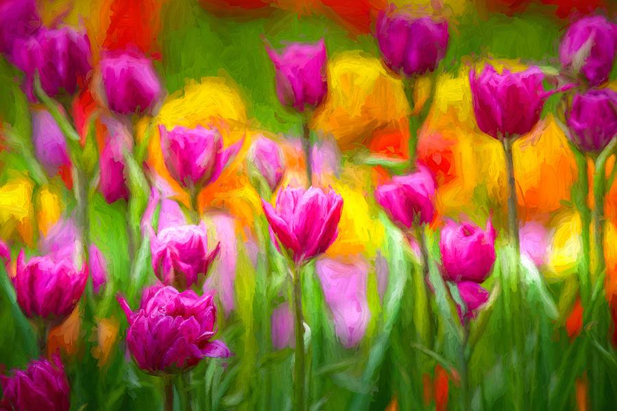 Tulip Celebration Mixed Media by Susan Rydberg