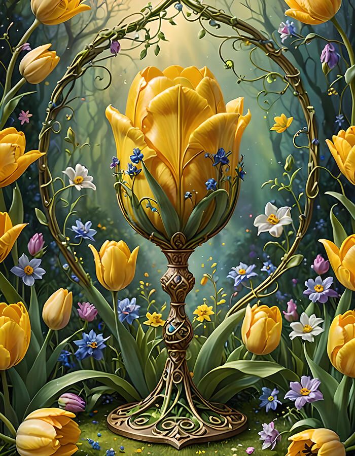 Fantasy Photograph - Tulip Chalice by Cate Franklyn