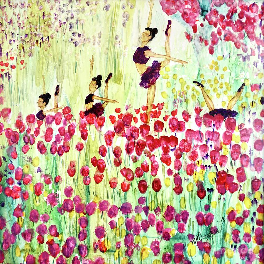 Tulip Dance Painting by Patty Donoghue