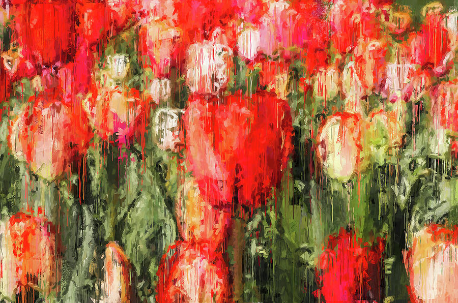 Tulip Fields - 08 Painting by AM FineArtPrints
