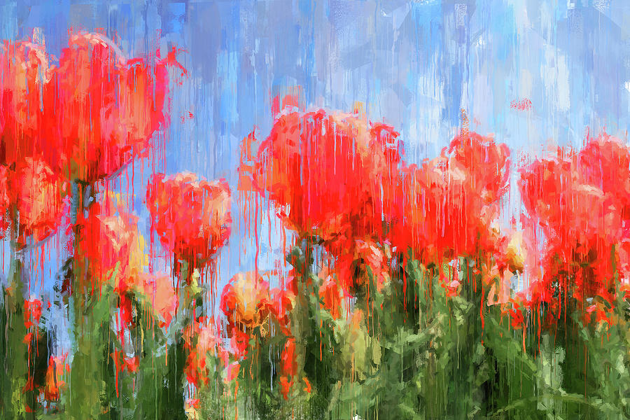 Tulip Fields - 09 Painting by AM FineArtPrints