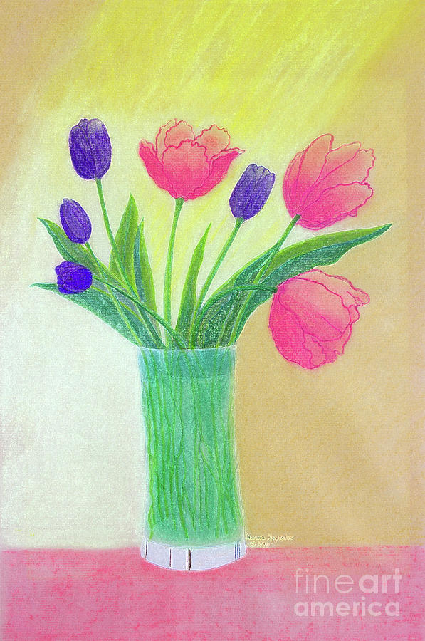 Tulip Harmony Painting by Norma Appleton