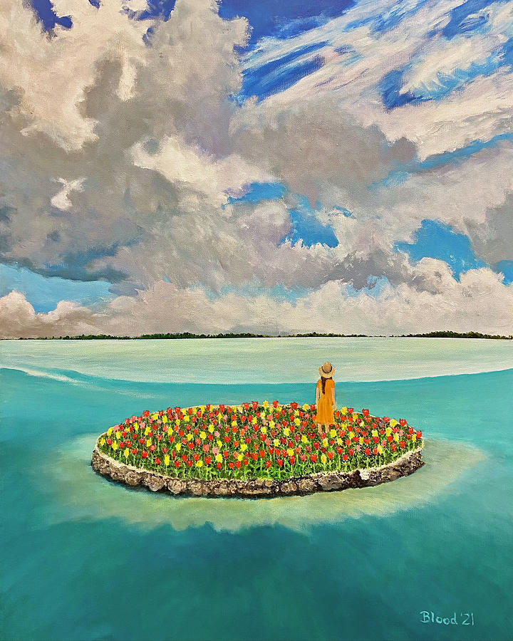 Tulip Island Painting by Thomas Blood