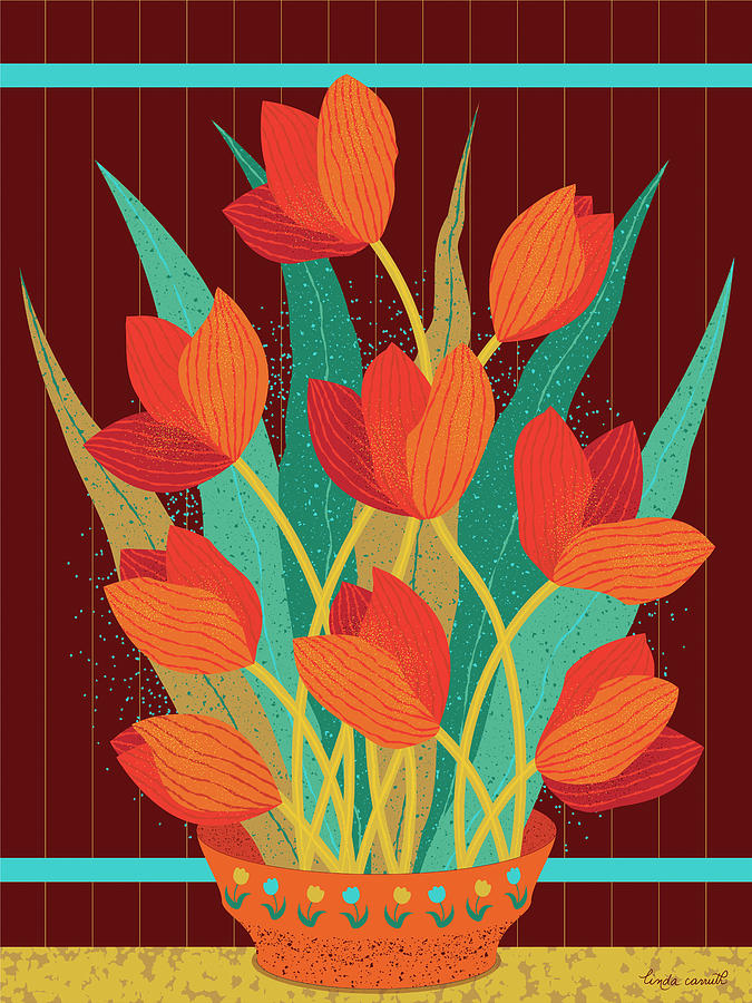 Tulip Spice Bouquet Digital Art by Linda Carruth