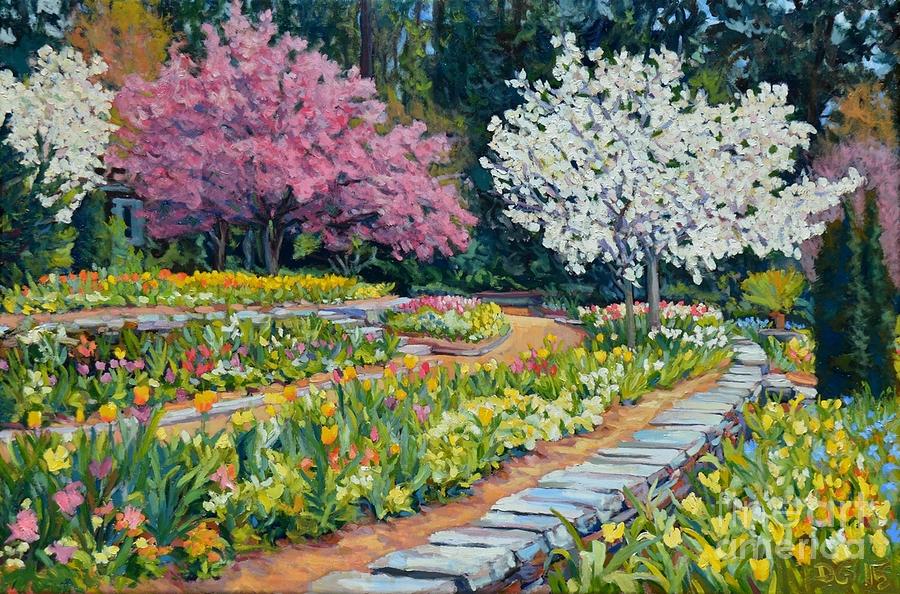 Tulip Terrace Painting by David Gellatly - Fine Art America