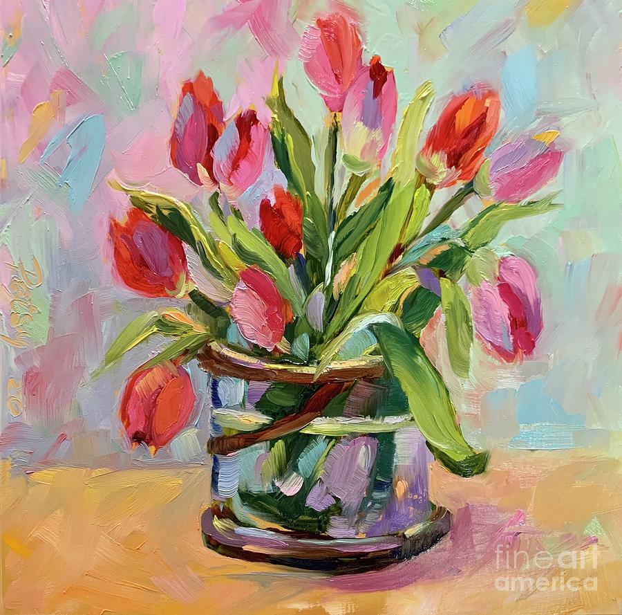 Tulip Time Painting by Patsy Walton