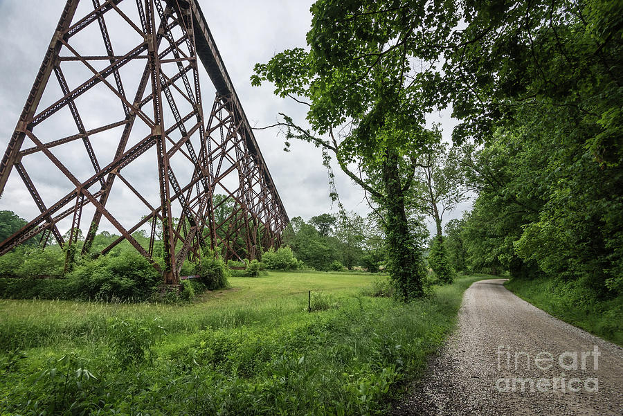 Tulip Trestle Summer Storm 2 - Bloomfield - Indiana Photograph by Gary Whitton
