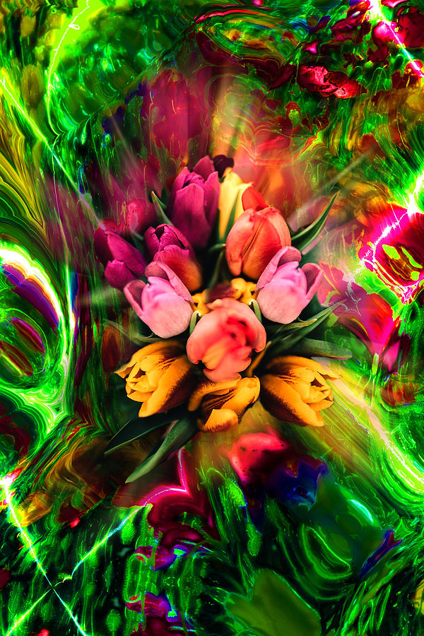 Tulipmania Digital Art by Lisa Yount