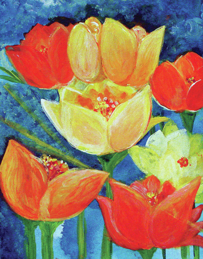 Tulips Are Joy Painting by Ashleigh Dyan Bayer