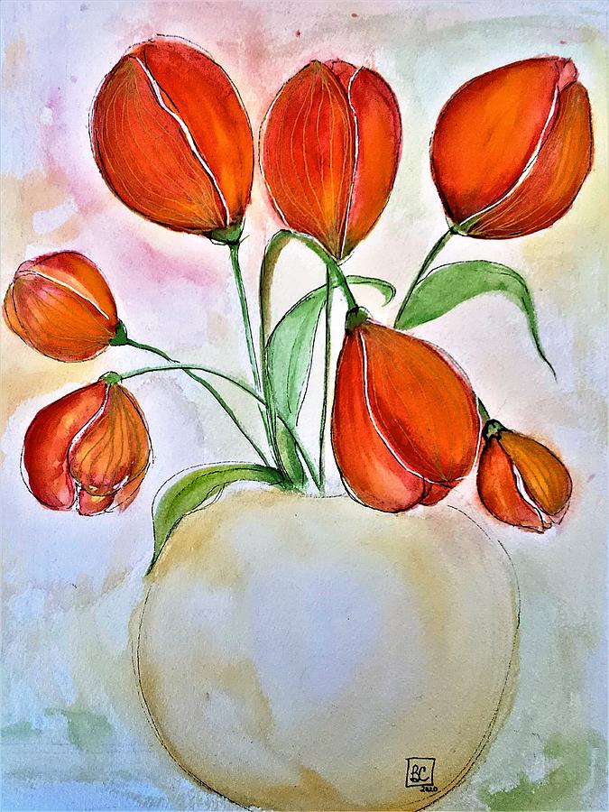 Tulips En Vogue Painting by Barbara Chichester