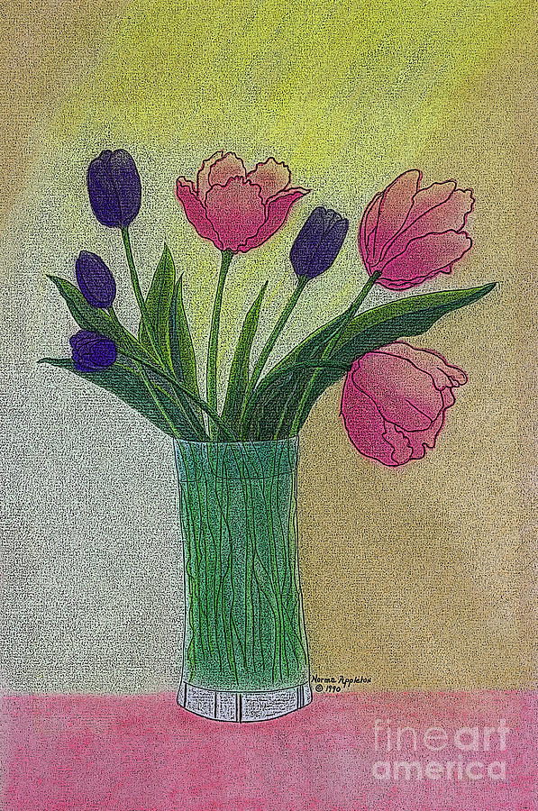 Tulips Friends Painting by Norma Appleton