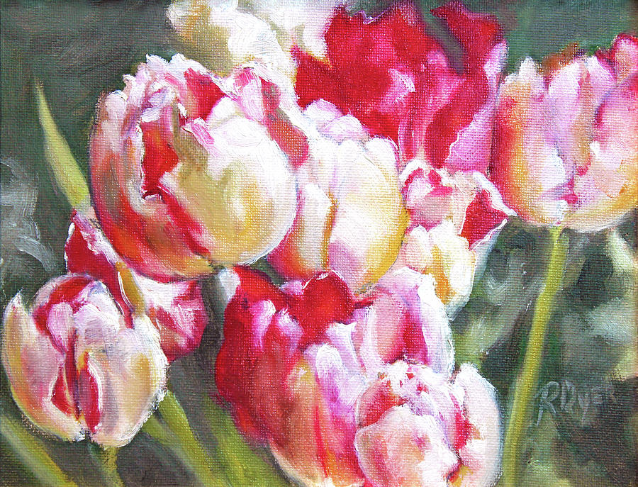 Tulips from the Market Painting by Roxanne Dyer