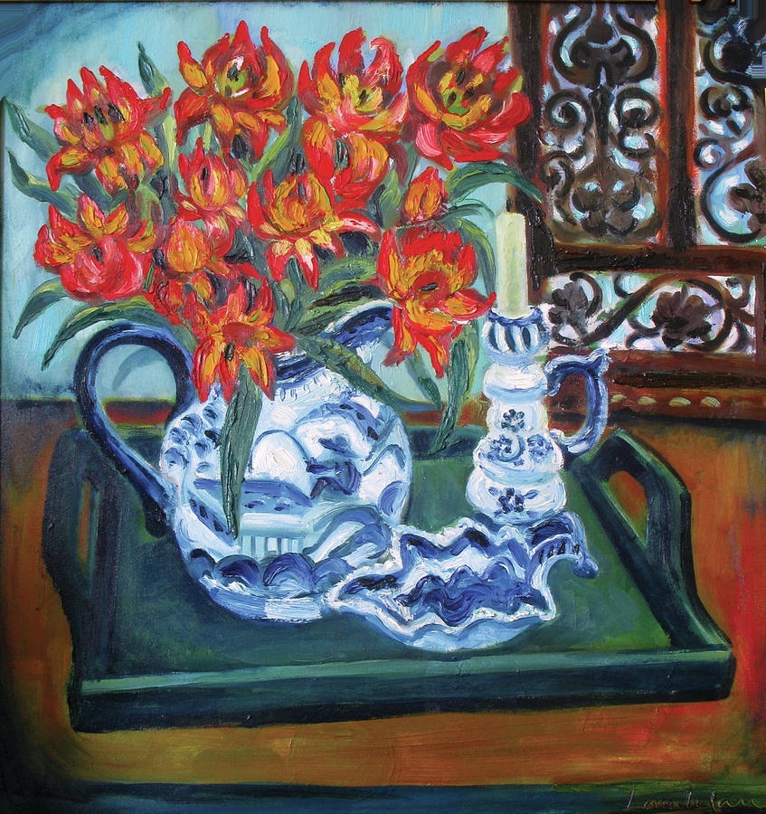 Tulips in a Jug Painting by Anya Lauchlan - Fine Art America