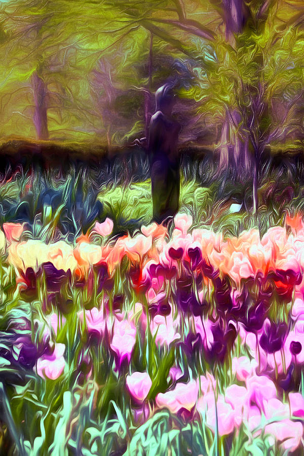 Tulips in the Garden Photograph by John Freidenberg