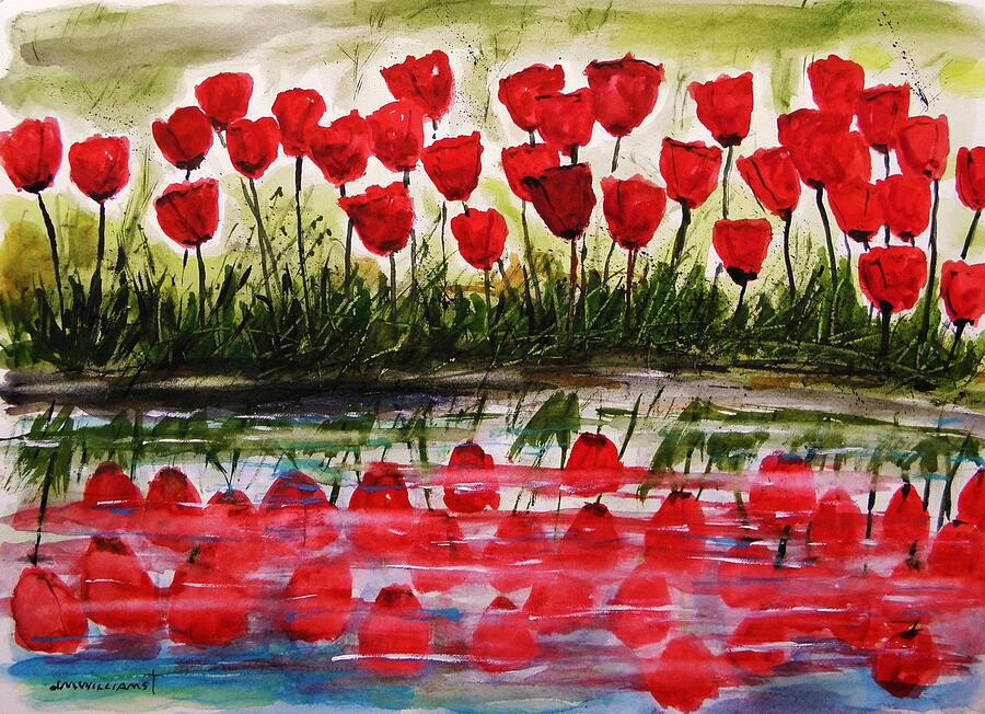 Tulips Painting by John Williams