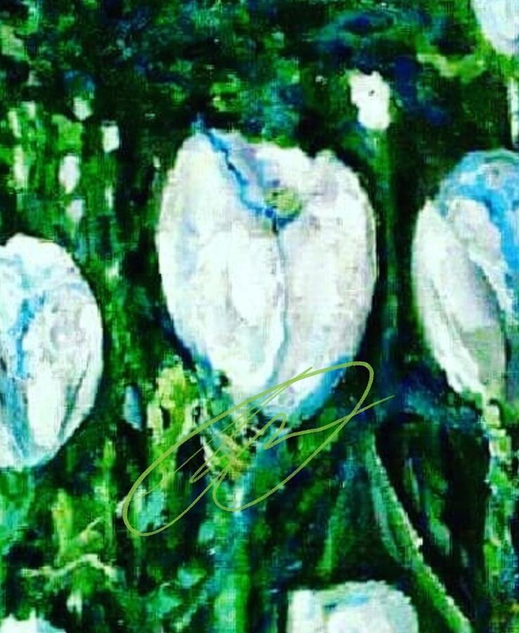 Tulips Painting by Julie TuckerDemps