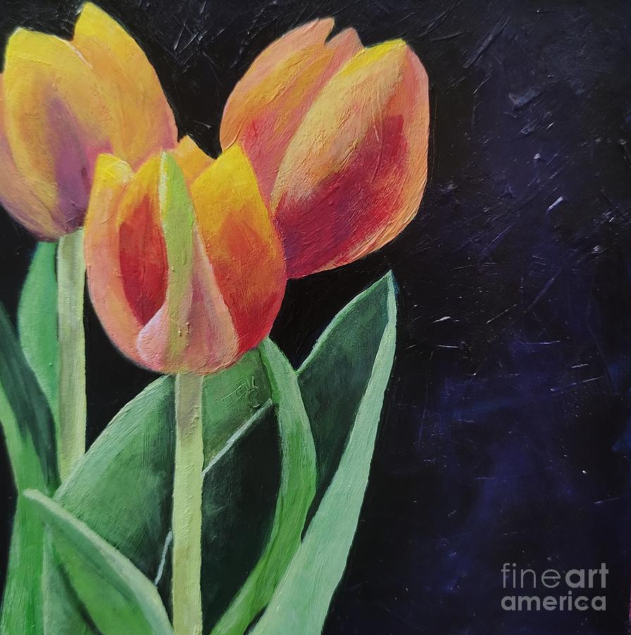Tulips Painting by Lisa Dionne