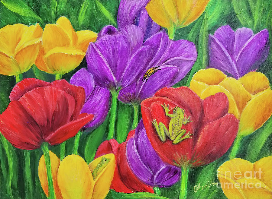 Tulips Painting by Olga Hamilton