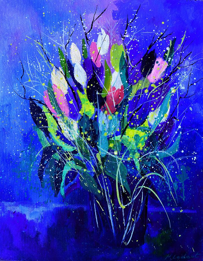 Tulips Painting by Pol Ledent
