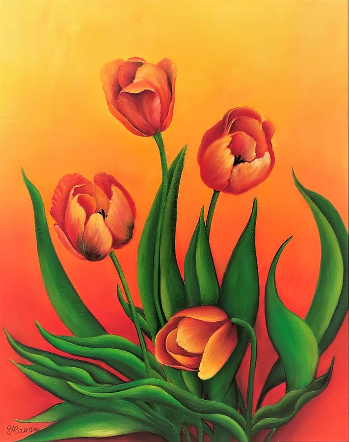 Tulips Painting by Tanya Harr